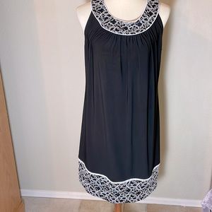 Dressbarn collection ruched black formal/cocktail dress size 10